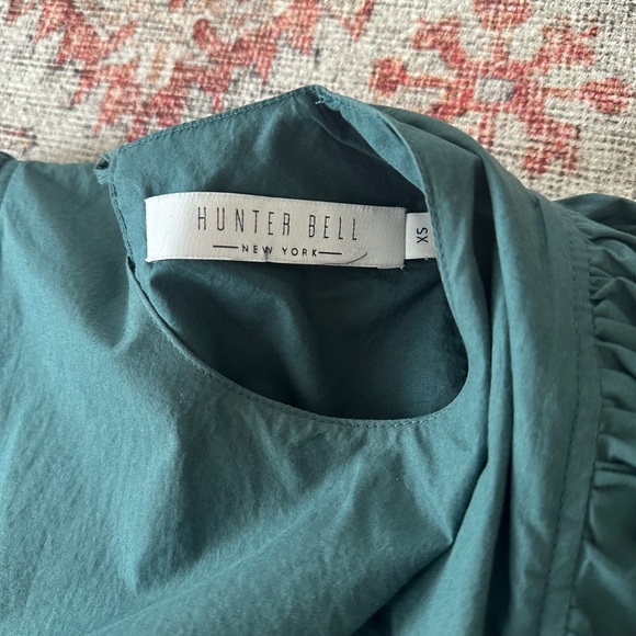 •Hunter Bell• Green Puff Sleeve Blouse - Picture 3 of 5